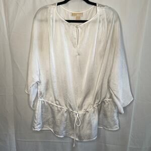 Michael Kors Womens White Boho Tunic Size 1X